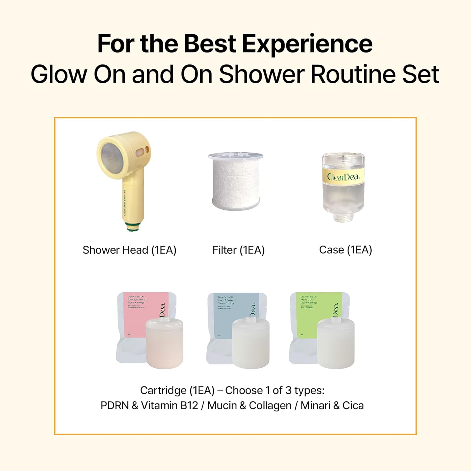 Glow On and On Shower Set