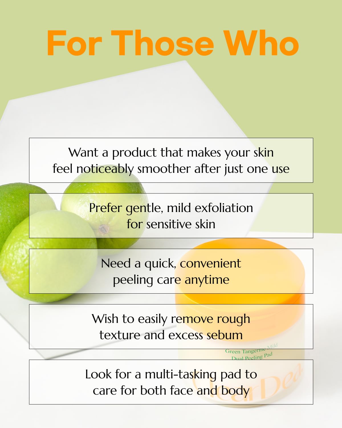 Green Tangerine Mild Dual Peeling Pad
